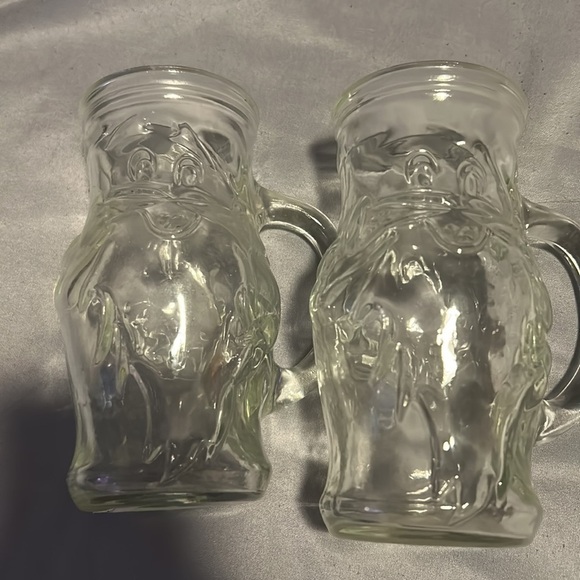 2 Frostie Elf Root Beer Mug Glass Soda Pop Beverage Embossed Vintage 12oz - Picture 1 of 5